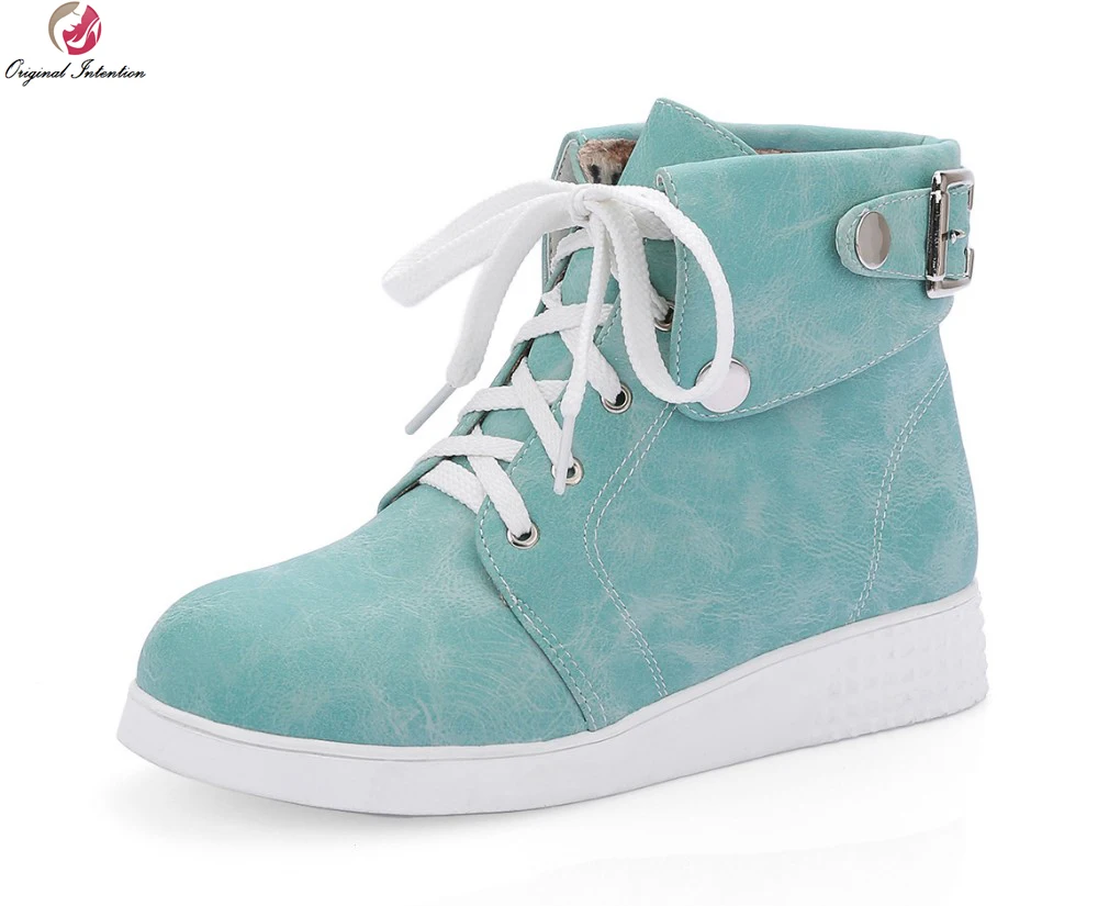 Original Intention New High-quality Women Ankle Boots Round Toe Black Blue Pink Biege Fashion Shoes Woman US Size 4-10.5
Original Intention New High-quality Women Ankle Boots Round Toe Black Blue Pink Biege Fashion Shoes Woman US Size 4-10.5
