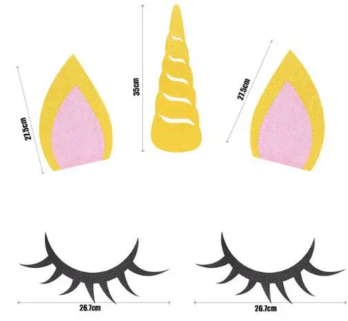 1set Unicorn Party Decor Unicorn Horn Eyelashes Ear Wall Sticker Kids Birthday Party Baby Shower DIY Party Backdrop Supplies
1set Unicorn Party Decor Unicorn Horn Eyelashes Ear Wall Sticker Kids Birthday Party Baby Shower DIY Party Backdrop Supplies