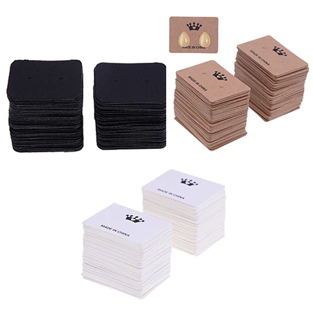 100PCS 3.5*2.5cm Blank Kraft Paper Earring Cards Hang Tag Jewelry Display Ear Stud Cards Favor Label Tag White Black Brown Color
100PCS 3.5*2.5cm Blank Kraft Paper Earring Cards Hang Tag Jewelry Display Ear Stud Cards Favor Label Tag White Black Brown Color