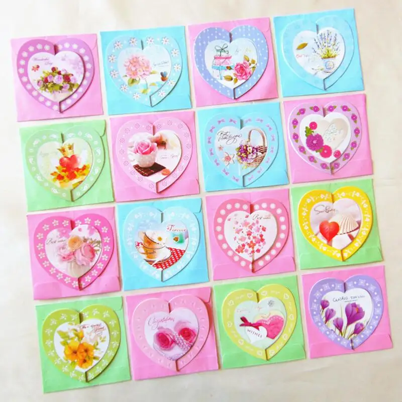 80pcs/lot Mini Greeting Card Mother's Day Valentine's Day Wish Card Folded Heart-shaped Small Message Card with Envelope
80pcs/lot Mini Greeting Card Mother's Day Valentine's Day Wish Card Folded Heart-shaped Small Message Card with Envelope