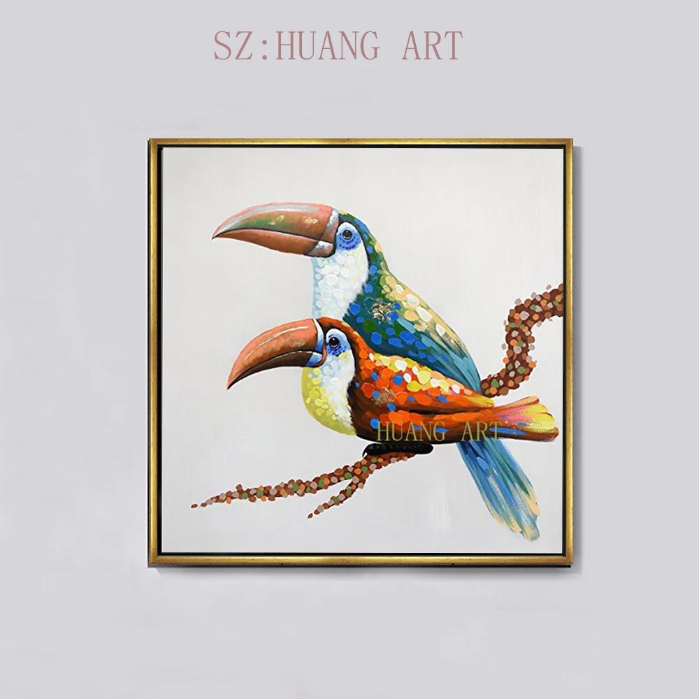 Colorful double couple birds topics canvas hand-painted canvas painting the living room of modern household adornment wall art p
Colorful double couple birds topics canvas hand-painted canvas painting the living room of modern household adornment wall art p