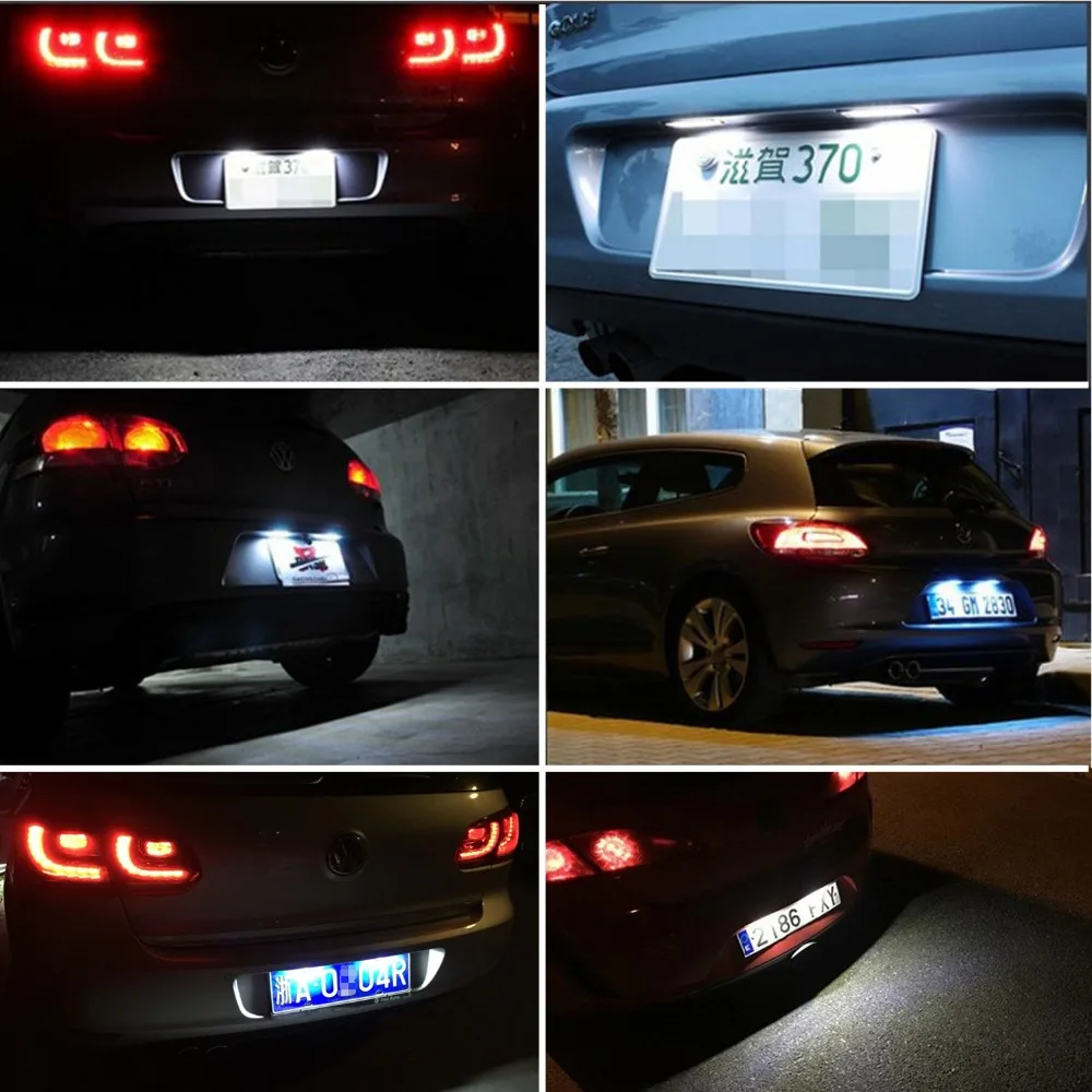 2 x Автомобильные светодиодные лампы для номерного знака без ошибок 3528 SMD лампа Ford