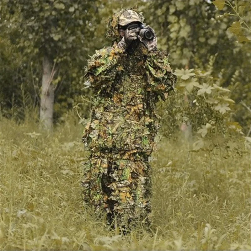 Унисекс Chasse Топ Пейнтбол Ghillie костюм камуфляж 3d лист Realtree Снайпер для отдыха на