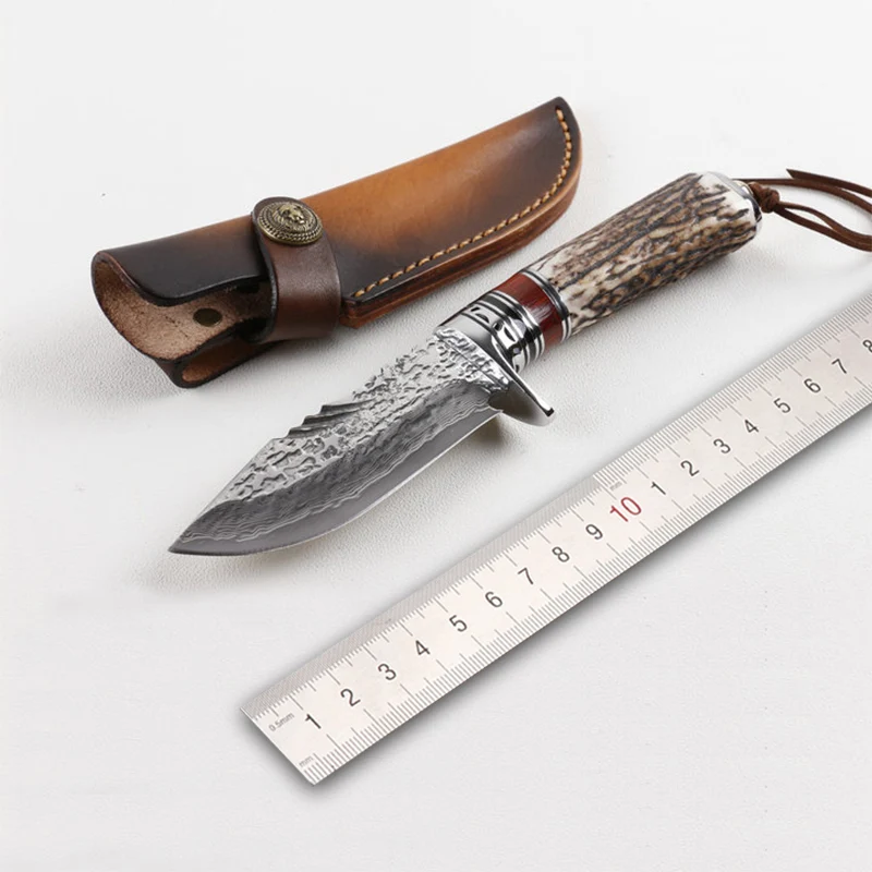 Free shipping Damascus straight knife sharp outdoor camping tool with antlers handle knife Straight knife
Free shipping Damascus straight knife sharp outdoor camping tool with antlers handle knife Straight knife