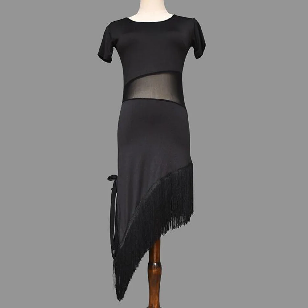 Sexy Latin Dance Dress Women Performance Short Sleeve Ballet Costume Club Party Dancer Competition Tassel Fringe Black Dress
Sexy Latin Dance Dress Women Performance Short Sleeve Ballet Costume Club Party Dancer Competition Tassel Fringe Black Dress