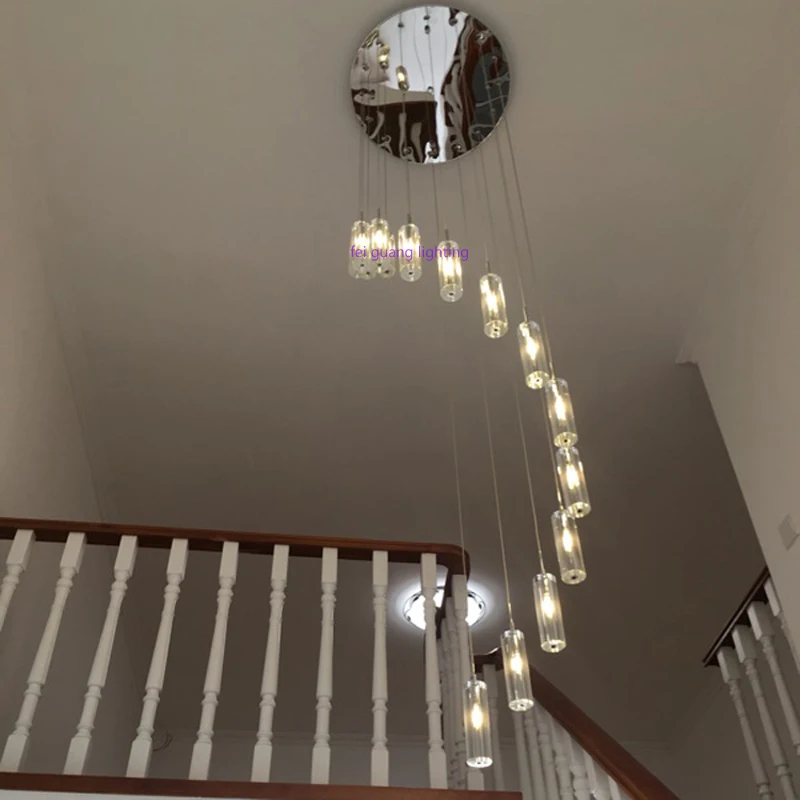 LED Modern Living Room Lamps Crystal Pendant Lamp Stairway Lighting Long Crystal Spiral Hanging Lamp Lampara Techo Colgante G4
LED Modern Living Room Lamps Crystal Pendant Lamp Stairway Lighting Long Crystal Spiral Hanging Lamp Lampara Techo Colgante G4