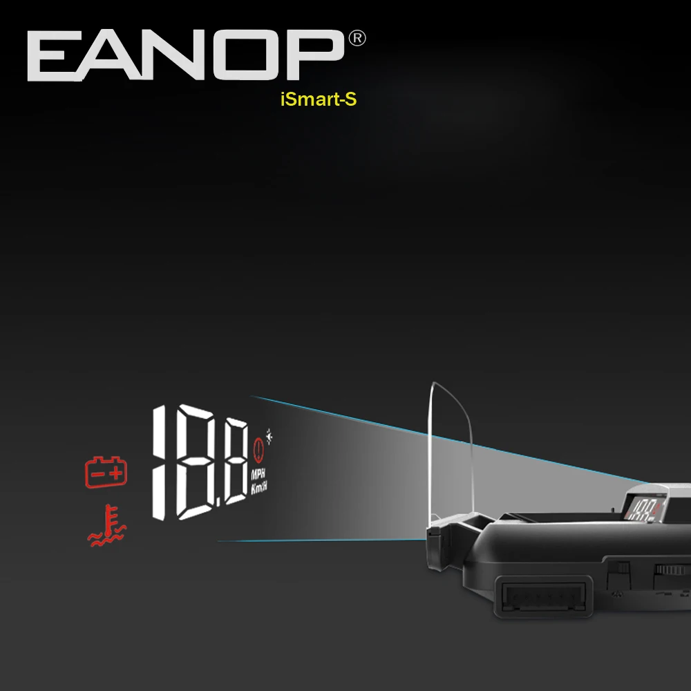 EANOP iSmart-S hud Дисплей автомобиля OBD2 Windsheild скорость проектор скорость метр Напряжение монитор KHM KPM конвертировать
EANOP iSmart-S hud Дисплей автомобиля OBD2 Windsheild скорость проектор скорость метр Напряжение монитор KHM KPM конвертировать