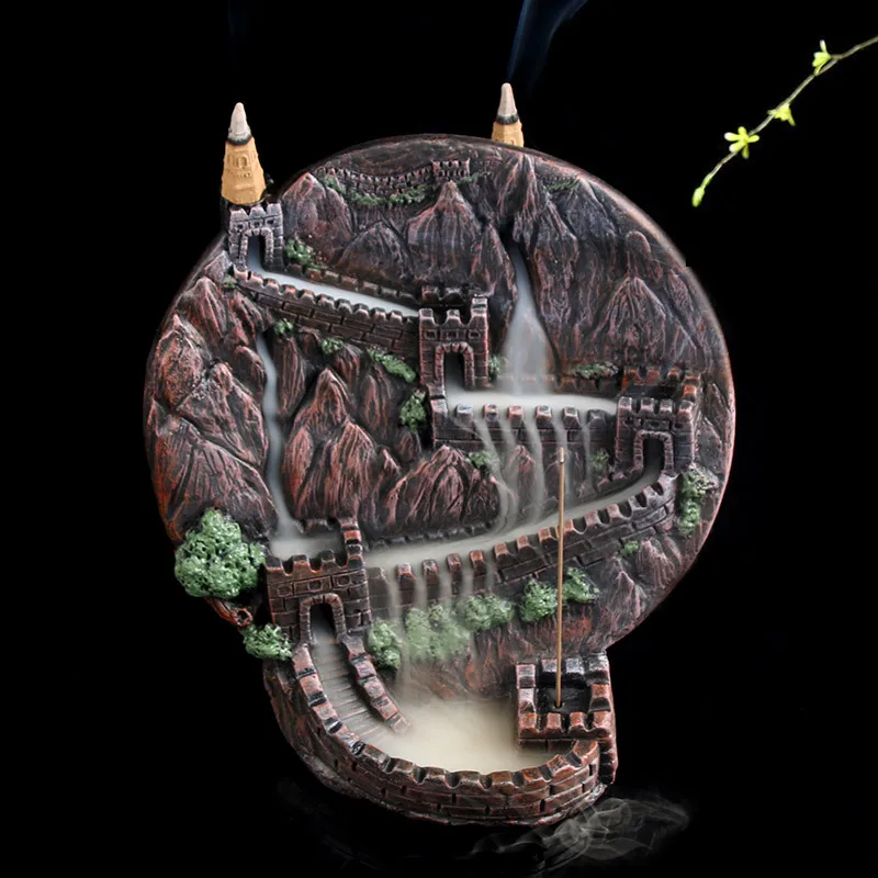 Retro Chinese Great Wall Design Incense Burner Censer Ceramic Backflow Incense Burner Cones Holder for Living Room Home Decor
Retro Chinese Great Wall Design Incense Burner Censer Ceramic Backflow Incense Burner Cones Holder for Living Room Home Decor