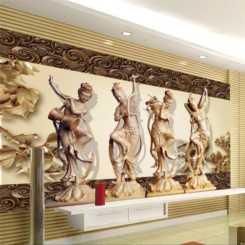 beibehang Custom fresco wallpaper any size ancient four beautiful dancing wood carving background wall papel de parede
beibehang Custom fresco wallpaper any size ancient four beautiful dancing wood carving background wall papel de parede
