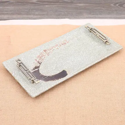 Chinese style model room rectangular ceramic tray decoration Model room living room soft decoration imitation original stone tea
Chinese style model room rectangular ceramic tray decoration Model room living room soft decoration imitation original stone tea