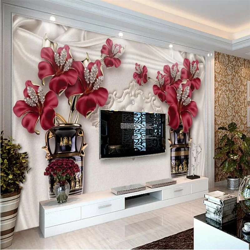 beibehang Custom 3d wallpaper mural home decor living room bedroom atmosphere noble European jewelry flower mural
beibehang Custom 3d wallpaper mural home decor living room bedroom atmosphere noble European jewelry flower mural