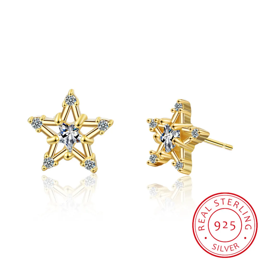 Starshine Clear Cz 925 silver needle Star Push-back Women Stud Earrings Jewelry Brincos Pendientes Mujer
Starshine Clear Cz 925 silver needle Star Push-back Women Stud Earrings Jewelry Brincos Pendientes Mujer