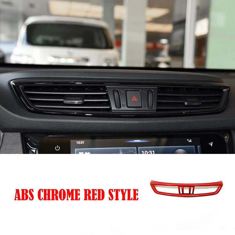 ABS Chrome Red Style Car Front Air Condition outlet Vent Switch frame Cover Trim for Nissan QASHQAI J11 2016 - 2019 accessories
ABS Chrome Red Style Car Front Air Condition outlet Vent Switch frame Cover Trim for Nissan QASHQAI J11 2016 - 2019 accessories