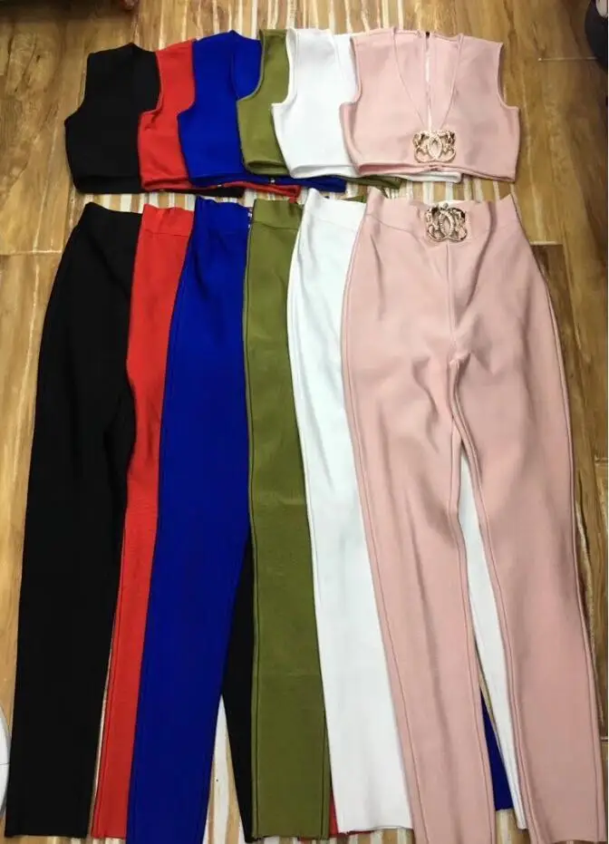 6 Colors Summer Women's Clothing Set Sexy Sequined Pink Beige Black Bandage Short Tops Camis + Pencil Pants 2 Pieces Set
6 Colors Summer Women's Clothing Set Sexy Sequined Pink Beige Black Bandage Short Tops Camis + Pencil Pants 2 Pieces Set
