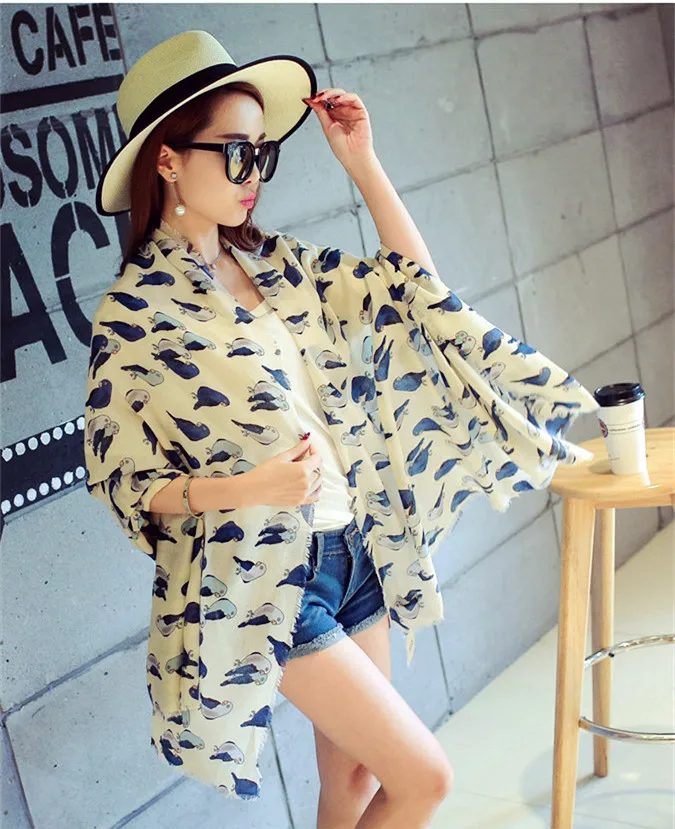 2016 New Parrot Print Cotton Long Scarf Women Animal Bird Pattern Scarves And Shawl Cotton Hijab Wrap Free Shipping
2016 New Parrot Print Cotton Long Scarf Women Animal Bird Pattern Scarves And Shawl Cotton Hijab Wrap Free Shipping