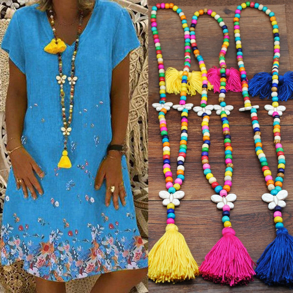 Yumfeel New 5 Colors Tassel Butterfly Necklace Women Handmade White Butterfly Color Wood Beads Pendants Necklace Women Jewelry
Yumfeel New 5 Colors Tassel Butterfly Necklace Women Handmade White Butterfly Color Wood Beads Pendants Necklace Women Jewelry