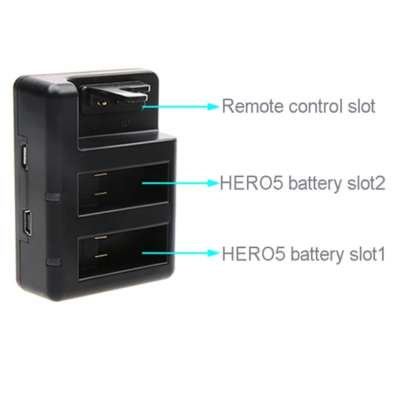 Зарядное устройство для аккумуляторов Gopro Hero 5 зарядное с двумя USB-портами и