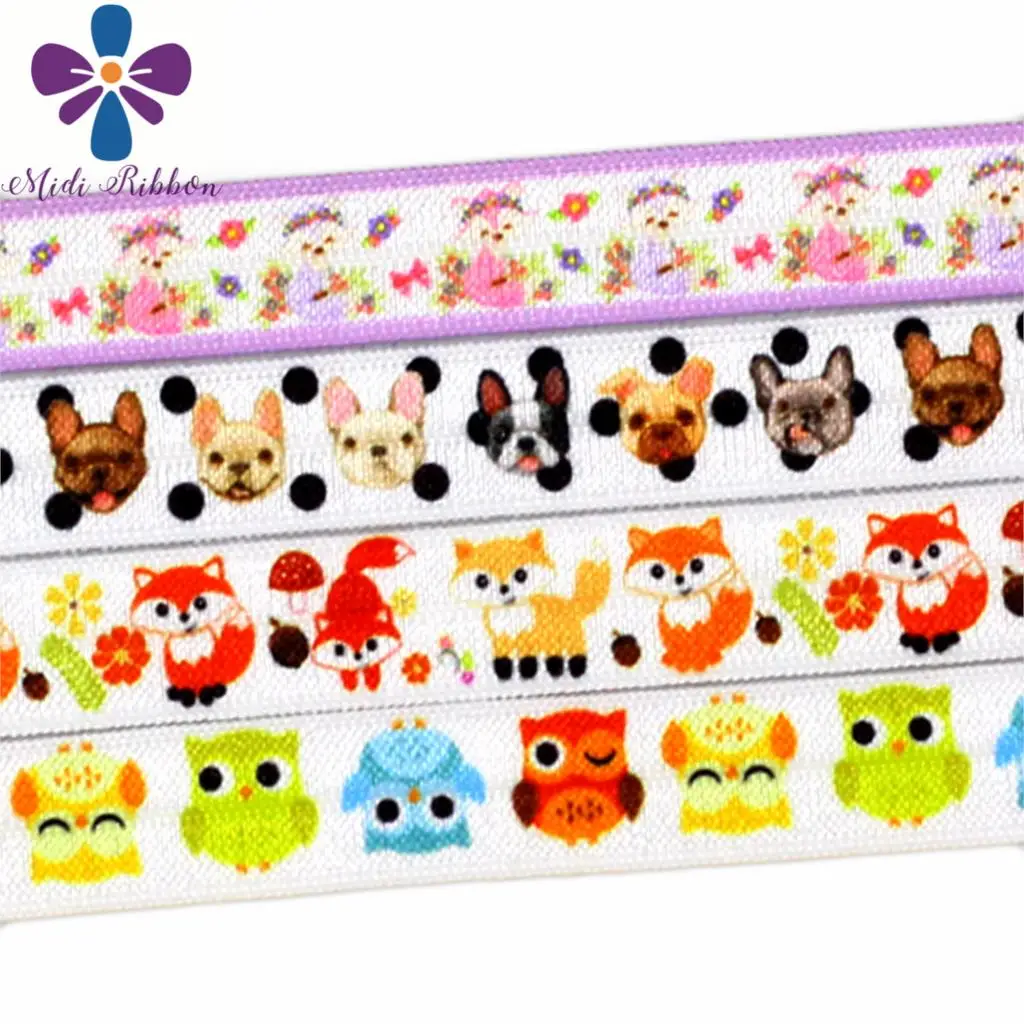 5/8"16mm Animal Series Cute Bulldogs Fox Owl Pattern Printed Elastic Ribbon DIY Party Gift Packing Stuffs Hair Band 50yards/roll
5/8"16mm Animal Series Cute Bulldogs Fox Owl Pattern Printed Elastic Ribbon DIY Party Gift Packing Stuffs Hair Band 50yards/roll