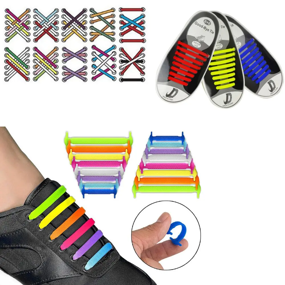 16pcs/set Lazy Elastic Silicone Shoelaces Colorful No Tie Running Sneakers Strings Shoe Laces Shoes Accessories For Men Women
16pcs/set Lazy Elastic Silicone Shoelaces Colorful No Tie Running Sneakers Strings Shoe Laces Shoes Accessories For Men Women