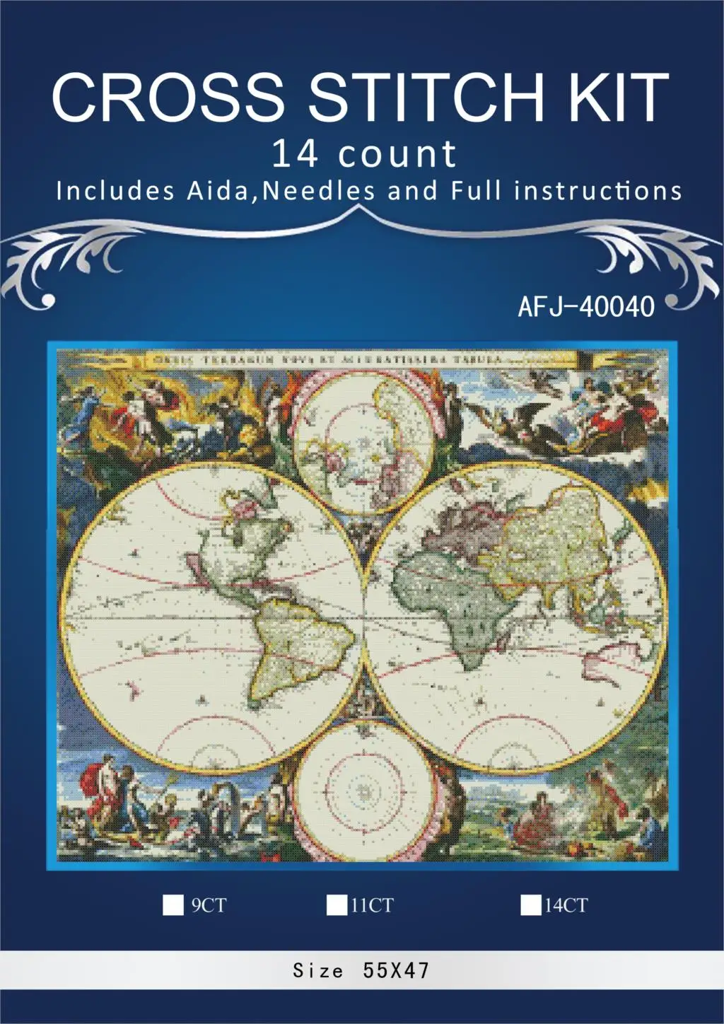 oneroom Cross Stitch Embroidery Kits 14CT DMC Cotton Thread Painting DIY Needlework DMC New Year Home Decor world map
oneroom Cross Stitch Embroidery Kits 14CT DMC Cotton Thread Painting DIY Needlework DMC New Year Home Decor world map