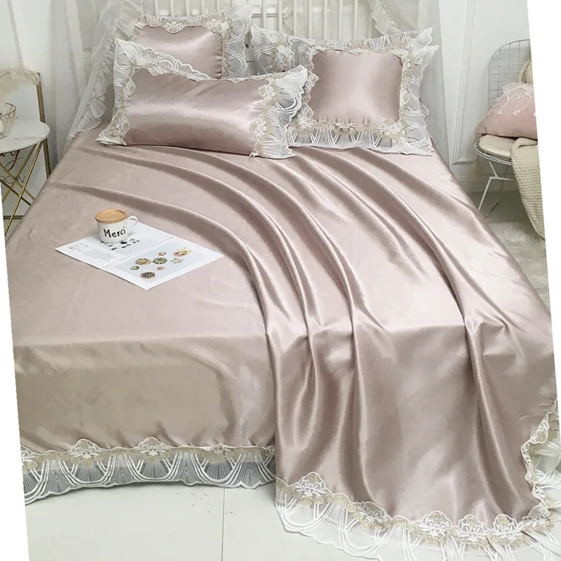 High quality summer ice mat cool bedspread bed sheet+2pc pillowcase Lace ruffles Bed cover European luxurious home bedding set
High quality summer ice mat cool bedspread bed sheet+2pc pillowcase Lace ruffles Bed cover European luxurious home bedding set