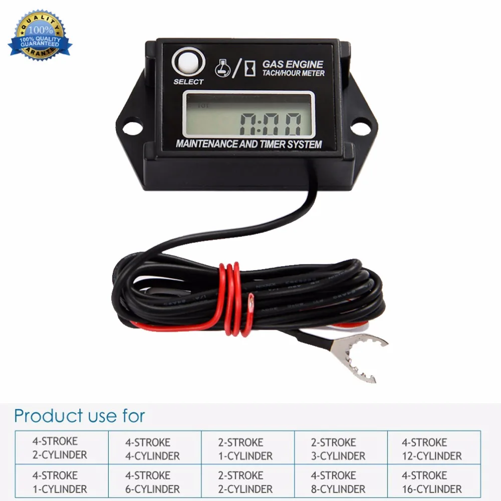 Digital Tachometer Hour Meter Tach Max RPM Recall for 2&4 Stroke Engine for Jet Ski Chain Saw Pit Bike Lawn Mower ATV Jet Boat
Digital Tachometer Hour Meter Tach Max RPM Recall for 2&4 Stroke Engine for Jet Ski Chain Saw Pit Bike Lawn Mower ATV Jet Boat