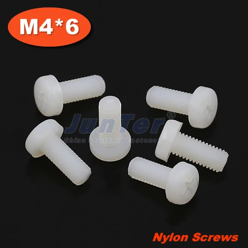 500pcs/lot DIN7985 M4*6 Nylon Phillips Pan Head (Cross recessed pan head) Machine Screws
500pcs/lot DIN7985 M4*6 Nylon Phillips Pan Head (Cross recessed pan head) Machine Screws