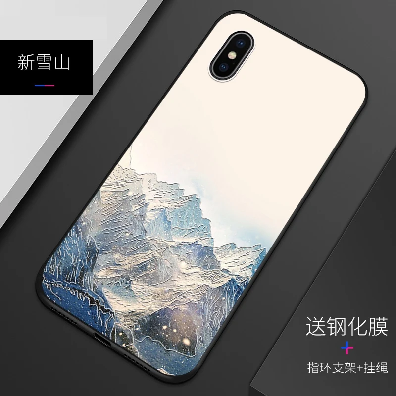 Рельефный Винтажный чехол в китайском и японском стиле для IPHONE X XS с изображением