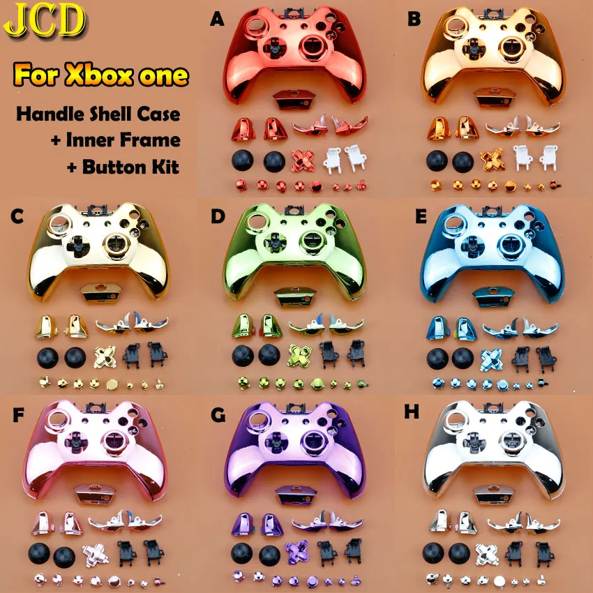 

JCD For Microsoft Xbox One Plating Handle Housing Shell Case Cover W/ Button Inner support For Wireless Controller Gamepad