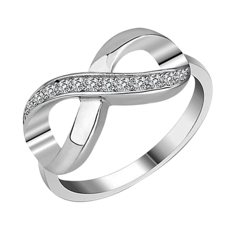 Wholesale Silver Crystal Infinity Ring Infinity Symbol Eternity Ring Promise Ring Gift for Lover
Wholesale Silver Crystal Infinity Ring Infinity Symbol Eternity Ring Promise Ring Gift for Lover