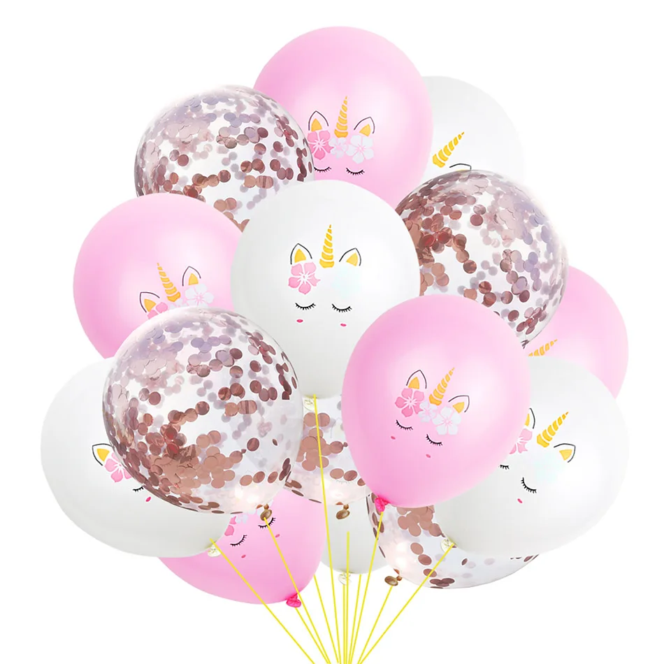Единорог конфетти с блестками воздушные шары для дня рождения вечерние Детские