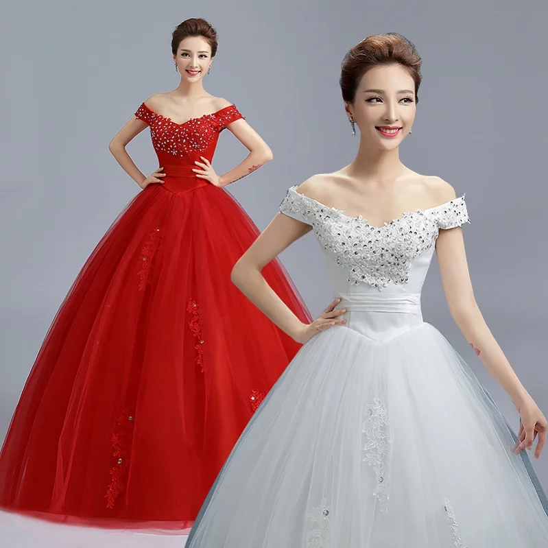 2017 new stock plus size women pregnant bridal gown wedding dress red white v neck sexy strapless ball gown long bling wmz616
2017 new stock plus size women pregnant bridal gown wedding dress red white v neck sexy strapless ball gown long bling wmz616