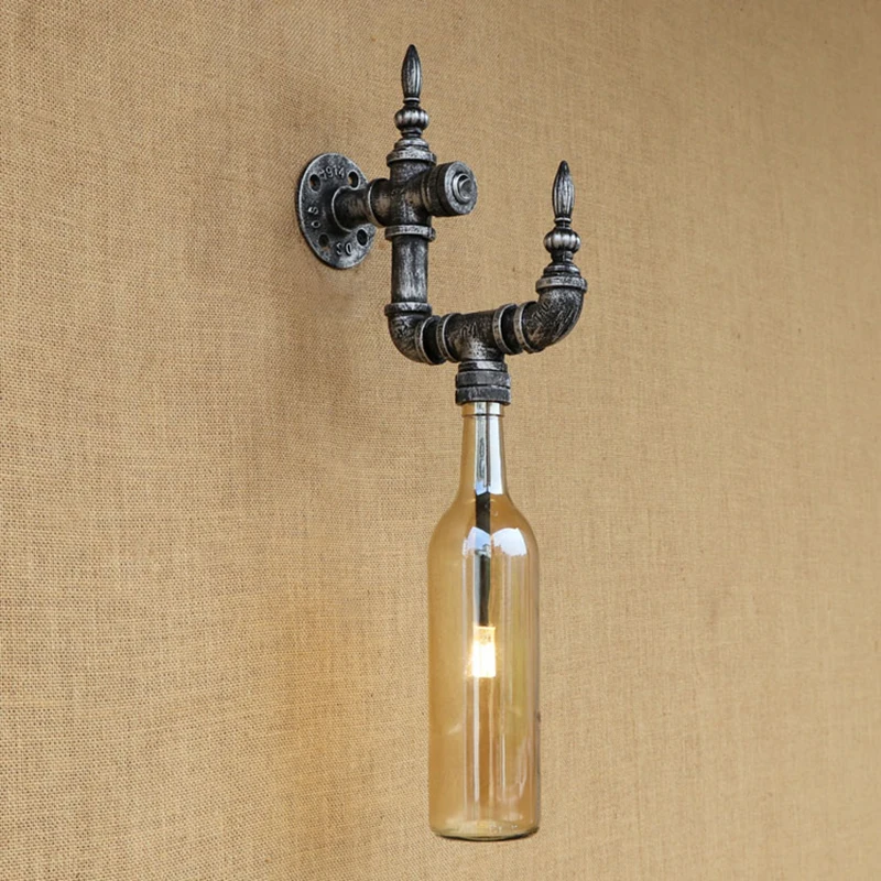 New design Bottle lampshade led wall lamp vintage Loft G4 bulb Sconce with switch for living room bedroom restaurant 220V
New design Bottle lampshade led wall lamp vintage Loft G4 bulb Sconce with switch for living room bedroom restaurant 220V
