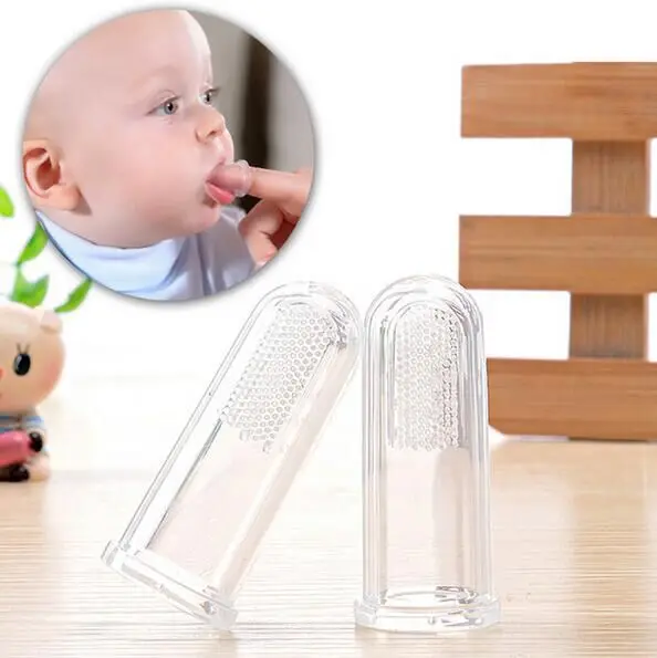 1 Pcs /lot Soft food-grade silicone Safe Baby Kids Finger Toothbrush Gum Brush For Clear Massage Free Shipping #47 | Мать и ребенок