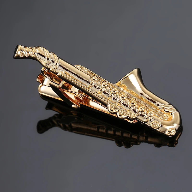 DY New luxury design fashion men's music equipment gold Sax tie clip Men's high-end business wedding tie clips Free Delivery
DY New luxury design fashion men's music equipment gold Sax tie clip Men's high-end business wedding tie clips Free Delivery
