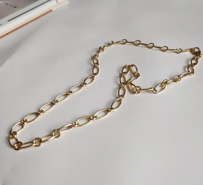 INS 100% Authentic 925 Sterling silver 18K Gold Choker Chain Necklace FINE Jewelry Hip Hop Heavy Industry TLX450
INS 100% Authentic 925 Sterling silver 18K Gold Choker Chain Necklace FINE Jewelry Hip Hop Heavy Industry TLX450