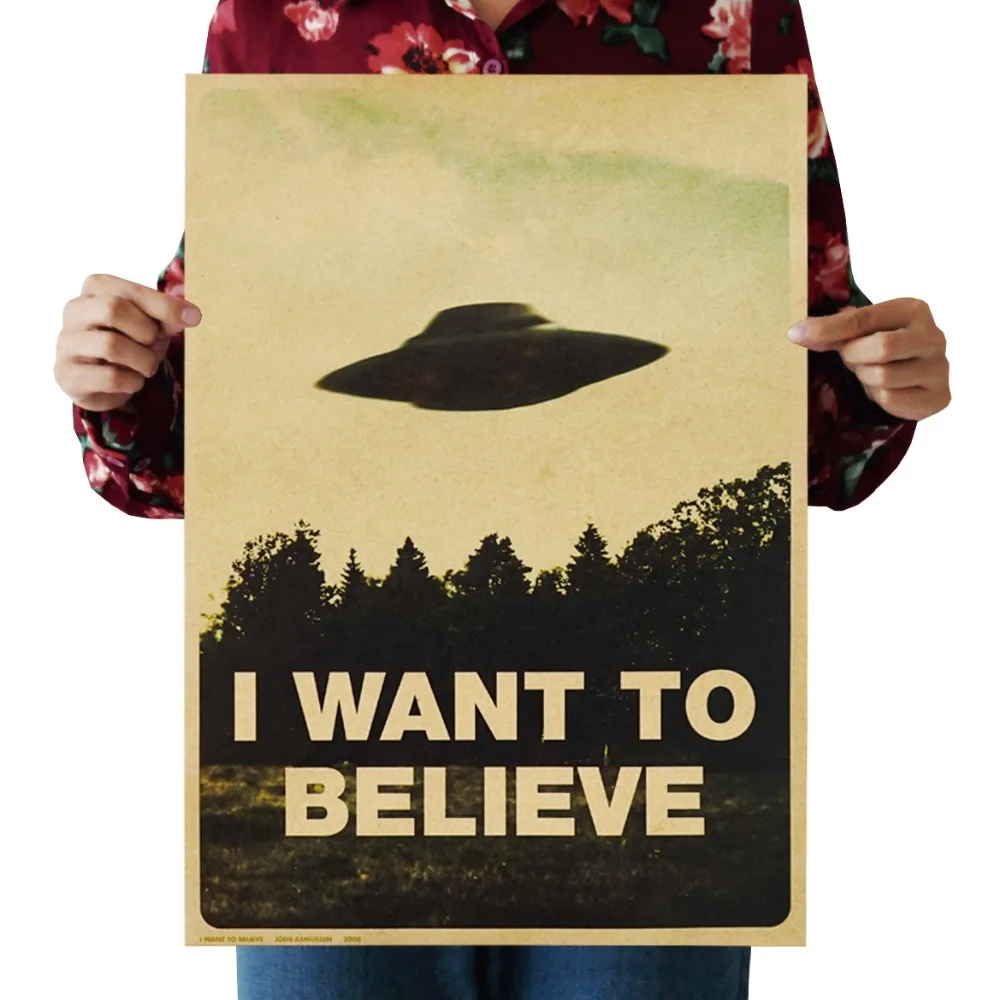 Vintage Classic Movie The Poster I Want To Believe Poster Bar Home Decor Kraft Paper Painting Wall Sticker 51.5X36cm
Vintage Classic Movie The Poster I Want To Believe Poster Bar Home Decor Kraft Paper Painting Wall Sticker 51.5X36cm