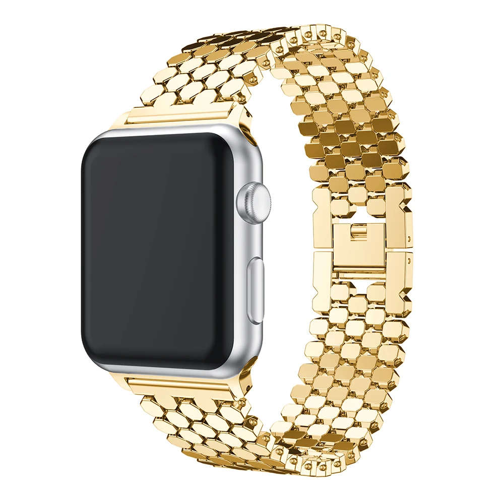 Ремешок из нержавеющей стали для apple watch band 42 мм/38 мм/40 мм/44 мм браслет iwatch series 5 4 3 2 1