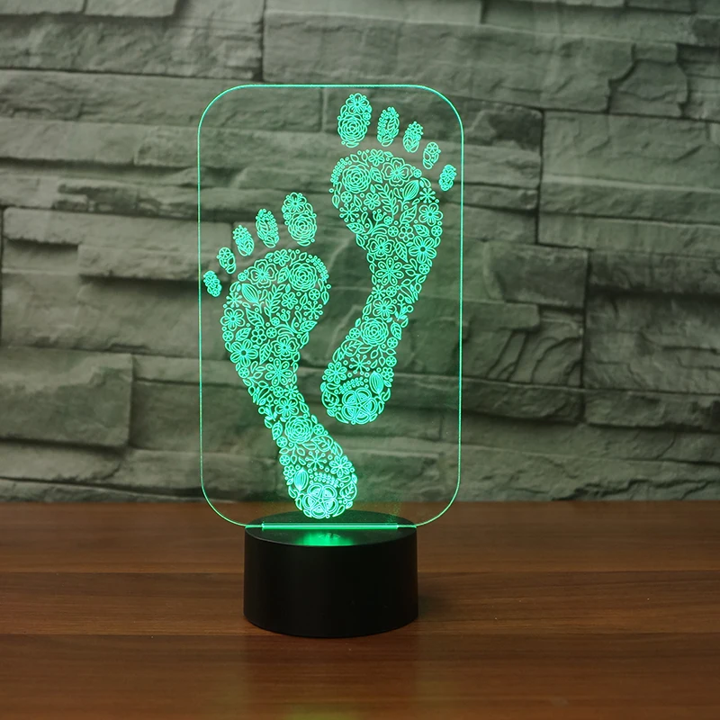The Footprints Shape 3D Night Light LED Table Lamp 3D Lamp 7 Color Changing Remote Touch USB Indoor Atmosphere lamp
The Footprints Shape 3D Night Light LED Table Lamp 3D Lamp 7 Color Changing Remote Touch USB Indoor Atmosphere lamp