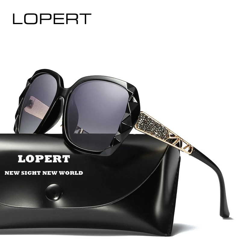 LOPERT Модные поляризованные солнцезащитные очки для женщин роскошные брендовые