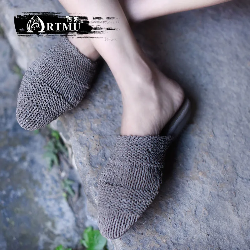 Artmu Original Flat Woven Genuine Leather Women Slippers Outside Wear Comfortable Soft Sole Sandals Summer Handmade Shoes 1881-1
Artmu Original Flat Woven Genuine Leather Women Slippers Outside Wear Comfortable Soft Sole Sandals Summer Handmade Shoes 1881-1