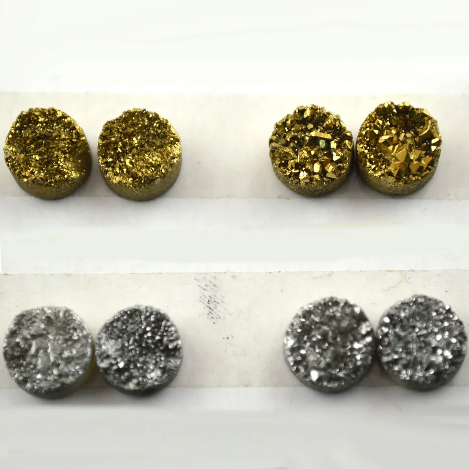 10pcs Natural Druzy Stone 8mm Coin Beads For Ring Making Materials Gold and Silver DIY Beads
10pcs Natural Druzy Stone 8mm Coin Beads For Ring Making Materials Gold and Silver DIY Beads