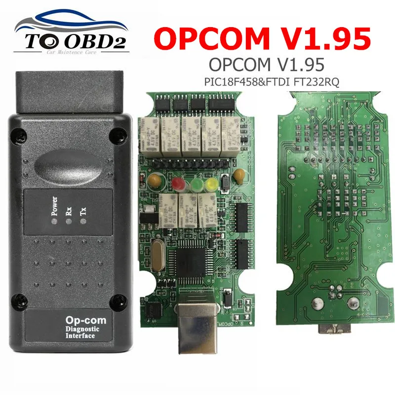 

Opcom 2014V with PIC18F458 FTDI FT232RQ Chip For Opel flash firmware update V1.95 op com CAN-BUS OP-COM OBD2 Diagnostic Scanner