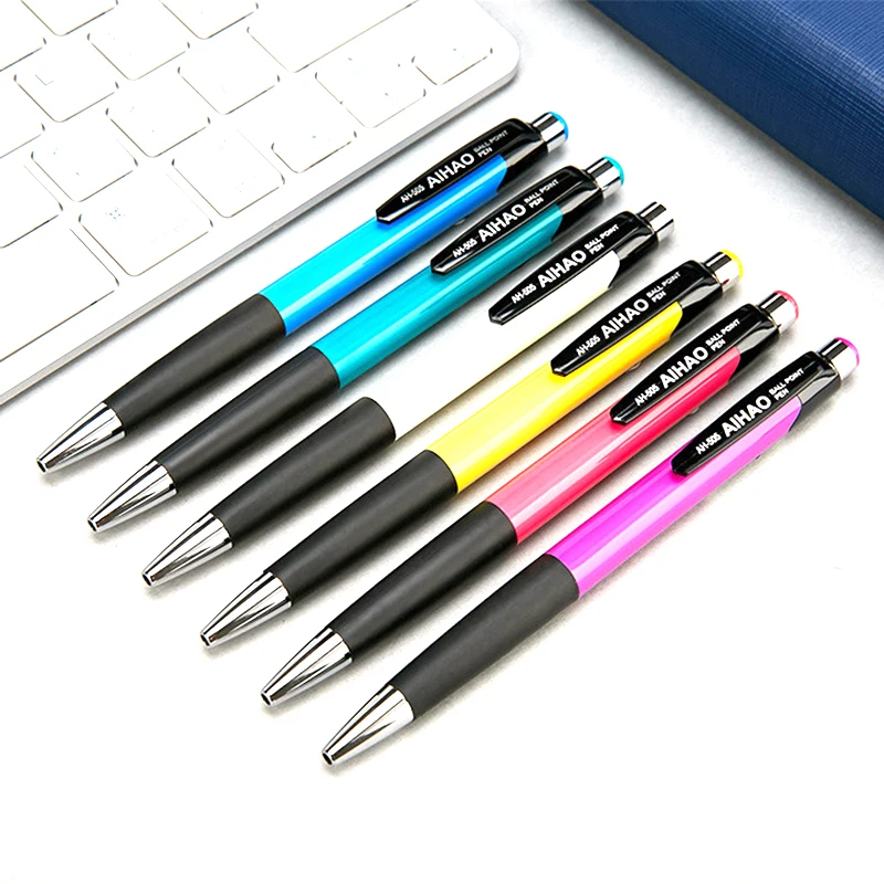 12PCS Retractable Ball Point Pen 0.7mm Colorful Bullet Roller Pen Students Stationary material escolar
12PCS Retractable Ball Point Pen 0.7mm Colorful Bullet Roller Pen Students Stationary material escolar