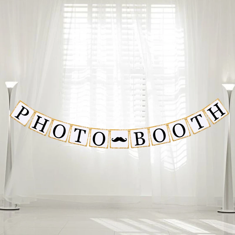 Letters "PHOTOBOOTH" Photo Booth Props Garland Hanging Banner Bunting Flag Romantic Wedding Party Decoration Supplies
Letters "PHOTOBOOTH" Photo Booth Props Garland Hanging Banner Bunting Flag Romantic Wedding Party Decoration Supplies