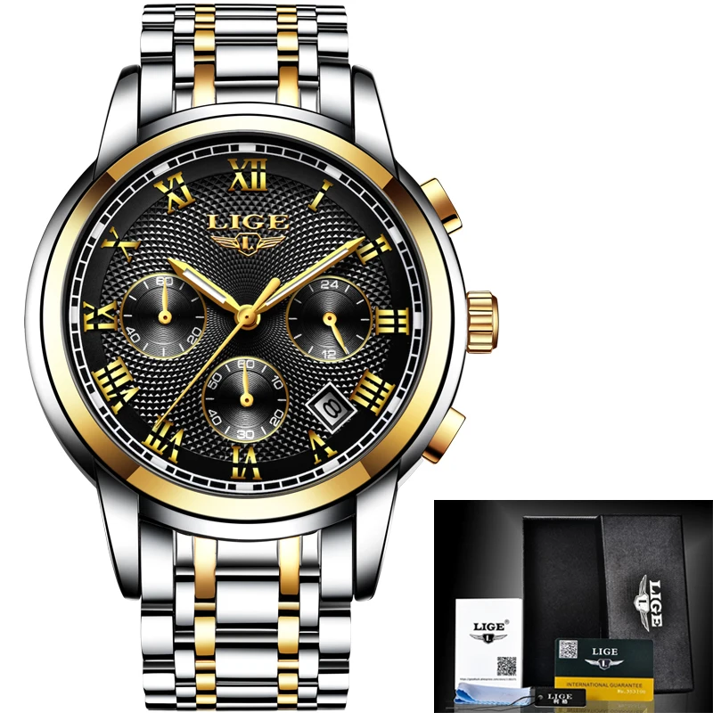 LIGE men's watches Fashion Brand Multifunction Chronograph Quartz Watch Military Sport watch men Male Clock Relogio Masculino
LIGE men's watches Fashion Brand Multifunction Chronograph Quartz Watch Military Sport watch men Male Clock Relogio Masculino
