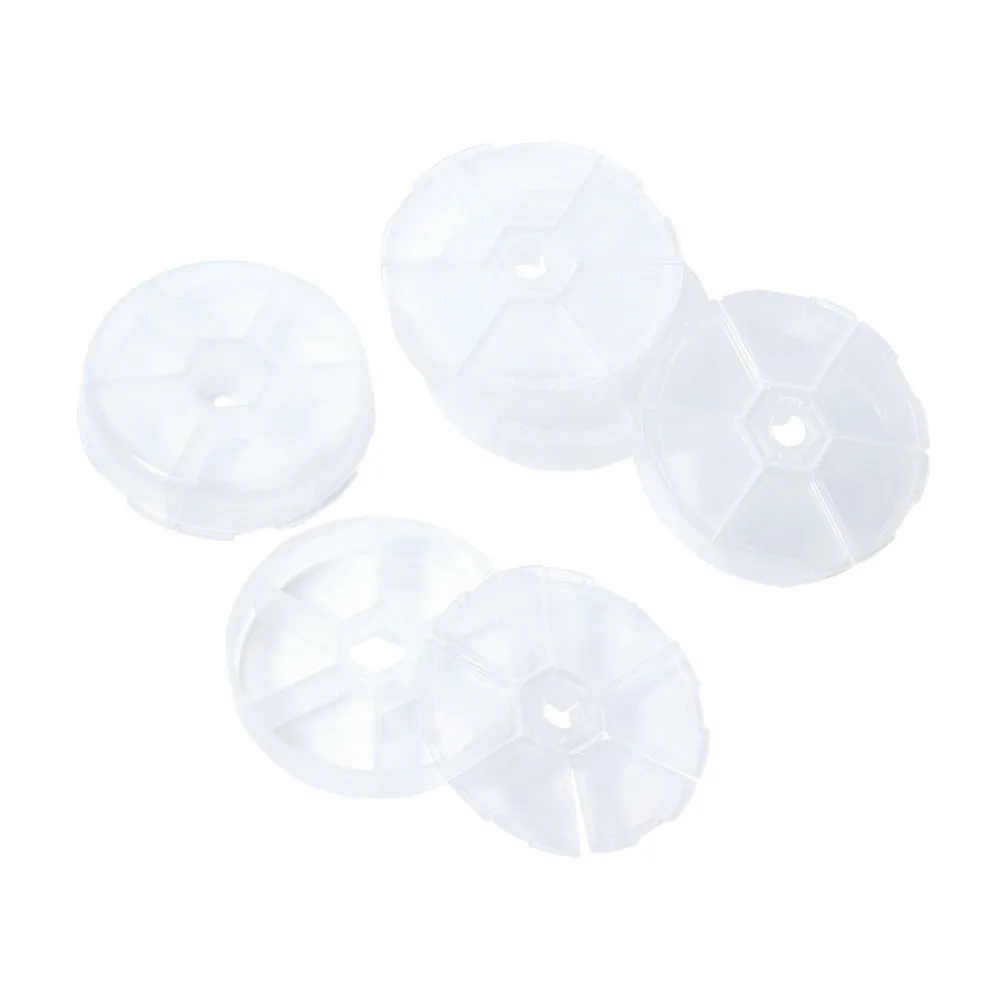 20 PCs Plastic Bead Containers Jewelry Box for Nail Art Decoration, 6 Compartments, about 7.8cm in diameter, 1.8cm high
20 PCs Plastic Bead Containers Jewelry Box for Nail Art Decoration, 6 Compartments, about 7.8cm in diameter, 1.8cm high