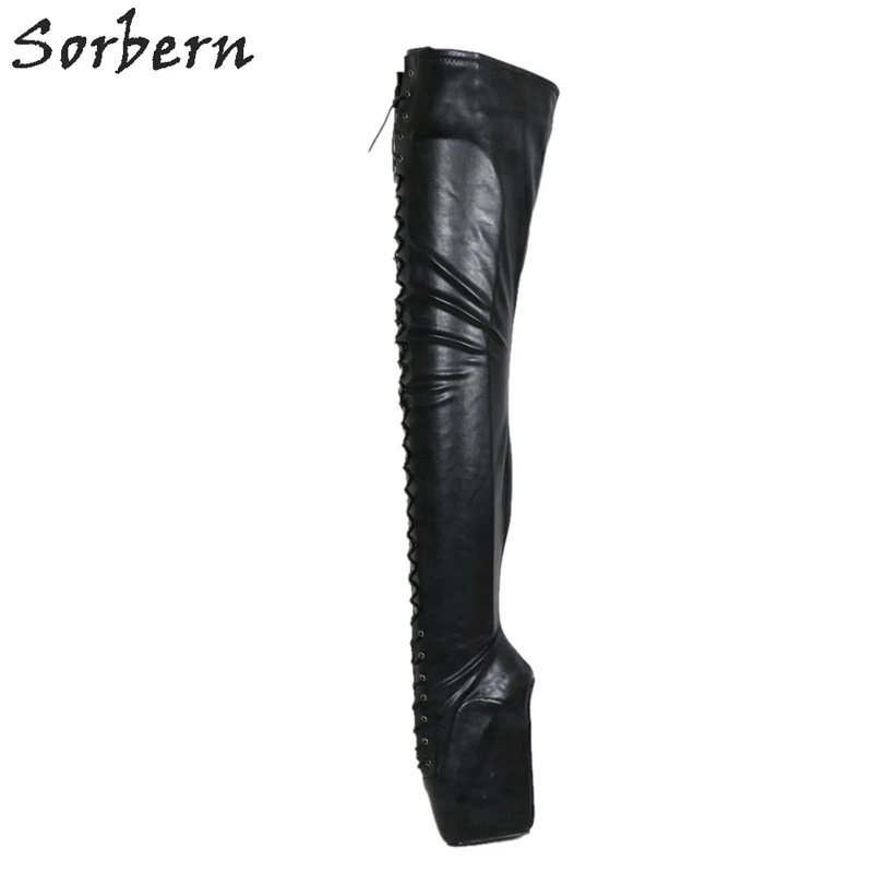 

Sorbern Extreme High Heel Ballet Wedge Boots Crotch Thigh High Boot For Women Custom Boot Shaft Sexy Fetish Boots Shoes Platform