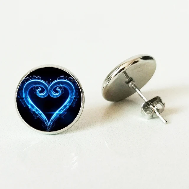Fashion Kingdom Heart Logo Glass Stud earring Symbol Mystery Personality Charm Jewelry Bullet glass stud earrings
Fashion Kingdom Heart Logo Glass Stud earring Symbol Mystery Personality Charm Jewelry Bullet glass stud earrings