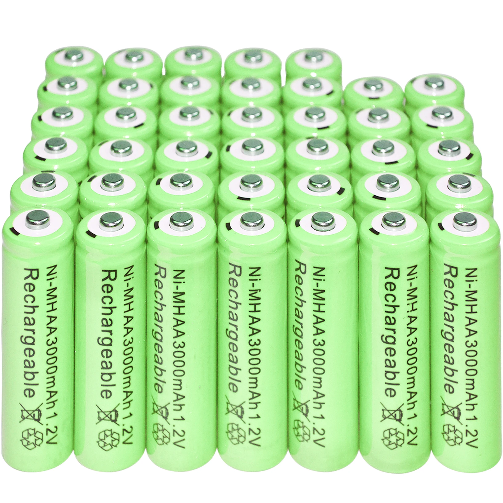 40x AA 3000mAh 1.2V Ni-MH 2A Green Color Rechargeable Battery Cell for MP3
40x AA 3000mAh 1.2V Ni-MH 2A Green Color Rechargeable Battery Cell for MP3